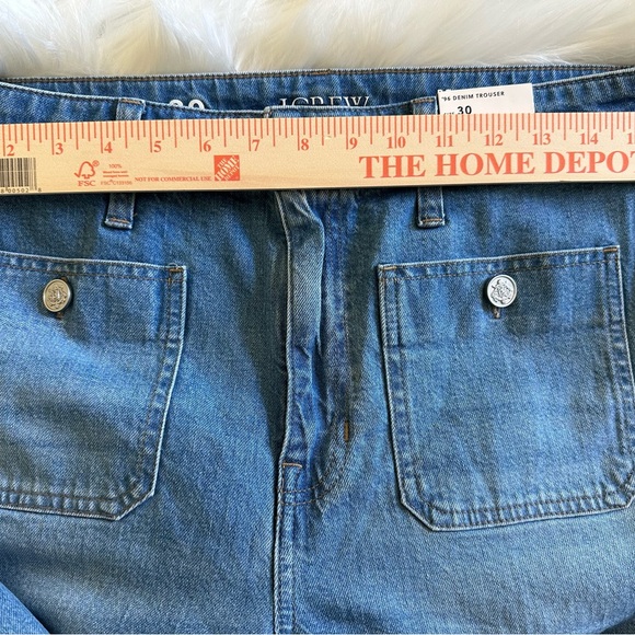 READ! NWT J CREW High Rise Wide Leg Sailor Denim Trouser Jeans 1996 Dani Wash - Picture 11 of 16